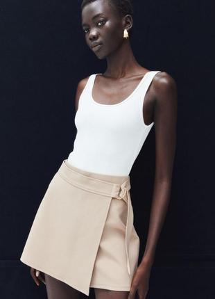 Шорти-спідниця h&m xs шорты-юбка шорти юбка велосипедки футболка