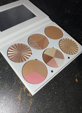 Палiтра (хайлайтер, бронзер, рум'яна, скульптор) ofra on the glow palette, 6 х 10г