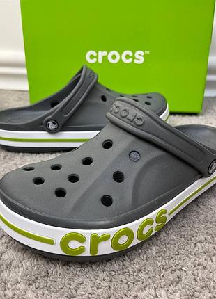 Чоловічі крокси сабо crocs bayaband clog charcoal лідер продажів