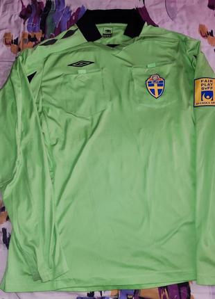 Футболка umbro sweden referee, 2000-х годов, длинный рукав5 фото