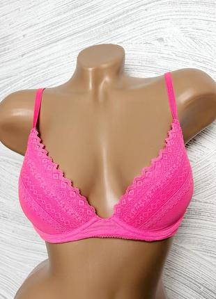 Купить ярко розовый бюстгальтер h&m 80b цвета барби