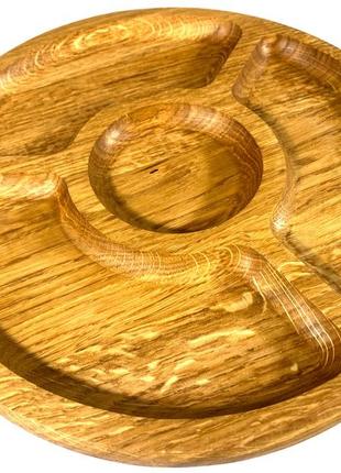 Деревянная тарелка из натурального дерева диаметр 25 см, высота 2 см, тарелка для закусок5 фото