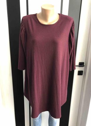 Футболка батал в рубчик