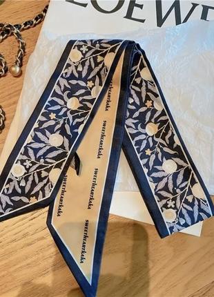 Сатинова стрічка твіллі на сумку для волосся на шию шарфик платок косинка хустка аксессуар