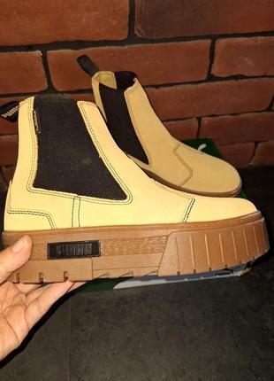 Шикарные кожаные челси puma 7.5 38 р