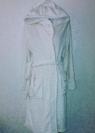 Махровий халат, теплий жіночий халат із капюшоном, жіночий одяг взуття аксесуари