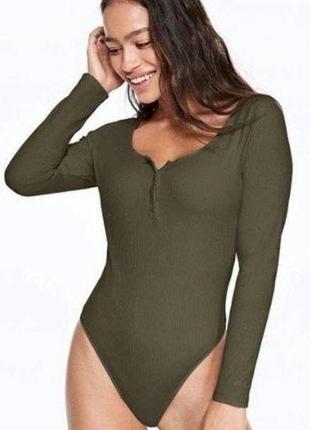 Боди в рубчик pink victoria’s secret