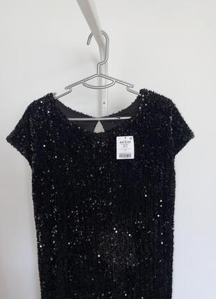 Чорне блискуче плаття в паєтки ❗️є дефект❗️