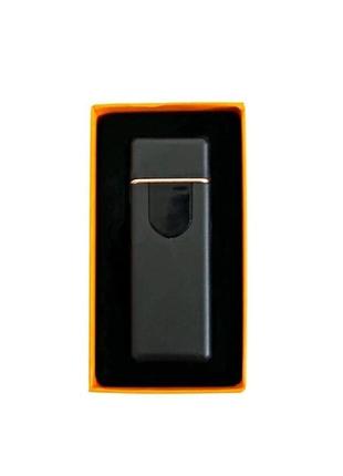 Электрозажигалка usb zgp abs, сенсорная электрическая зажигалка спиральная. цвет черный