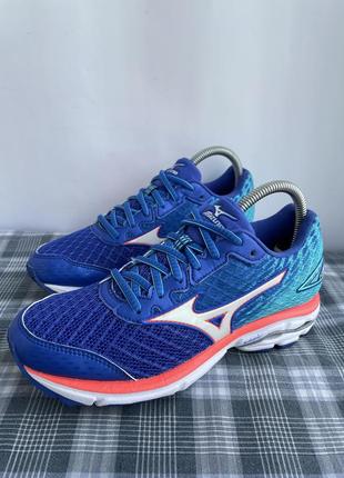 Женские беговые кроссовки для бега зала спорта тренировок mizuno wave rider 19 glff371 фото