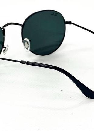 Окуляри сонцезахисні унісекс rayban круглі в тонкій чорній металевій оправі2 фото