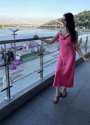 Сукня шовкова, сукня комбінація, сукня літня, атласна сукня