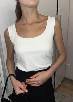 Стильная майка на бретельках боди белое zara s