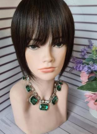 Накладка топер макушка челка 100% натуральный волос с имитацией кожи головы.славянский волос.