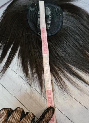 Накладка топер макушка челка 100% натуральный волос с имитацией кожи головы.славянский волос.