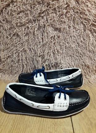 Фирменные кожаные мокасины sebago, 39 размер