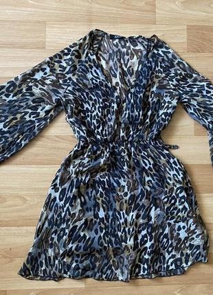 Дуже красиве шифонова сукня asos в анімалістичний принт