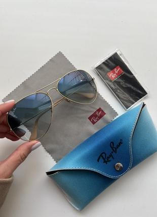 Солнцезащитные очки ray ban 62014 light blue оригинал2 фото