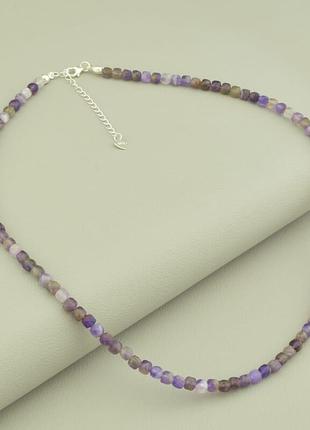 Подвеска  аметист серебро(925) 45 см.