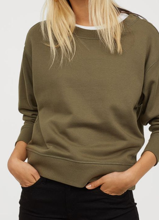 Свитшот цвета хаки, h&m