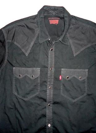 Сорочка levis levi strauss лівис лівайс чорна оригінал (xl)3 фото