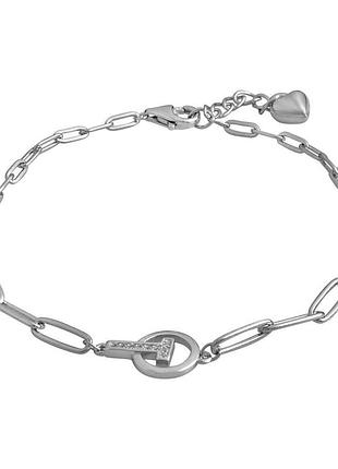 Серебряный браслет silverthin с фианитами, вес изделия 3,14 гр (2138013) 1720 размер