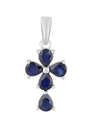 Серебряный крестик silverthin с сапфиром 1.872ct (2113256)