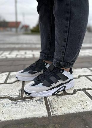 Мужские кроссовки adidas niteball white black 2.0 v / smb