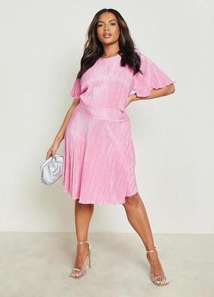 Новое! плиссированное платье boohoo 16