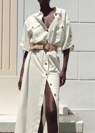 Платье zara лён