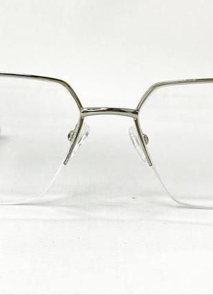 Корректирующие очки для зрения женские полуободковые в металлической оправе пластиковые дужки на флексах3 фото