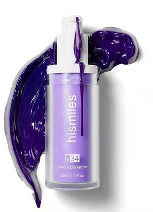 Відбілюючий зубний гель hismile v34 color corrector фіолетовий засіб для освітлення зубів 30мл