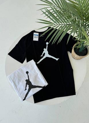 Футболка nike jordan белая/черная3 фото