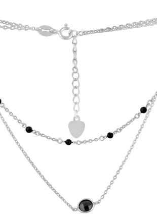 Срібне кольє silverthin з натуральним, шпінелью, вага виробу 4,77 г (2101215) 400450 розмір