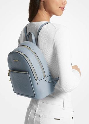 Рюкзак michael kors adina medium leather backpack pale blue