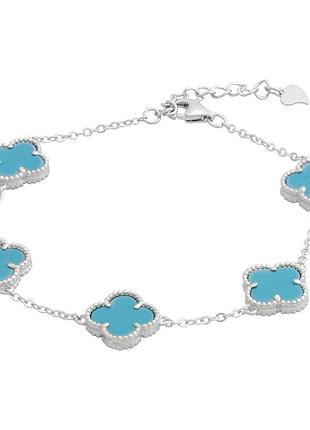 Срібний браслет silverthin з бірюзою, вага виробу 5,05 г (60001439) 1720 розмір