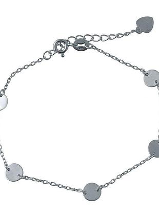Срібний браслет silverthin з без каменів, вага виробу 1,99 г (2005735) 1720 розмір