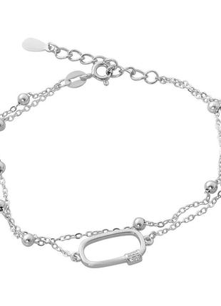 Срібний браслет silverthin з фіанітами, вага виробу 2,57 г (2160939) 1720 розмір
