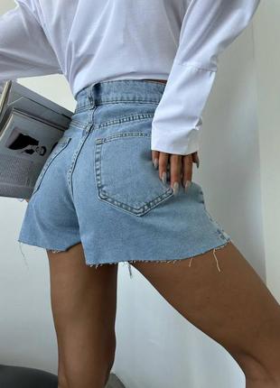Стильная джинсовая юбка-шортики4 фото