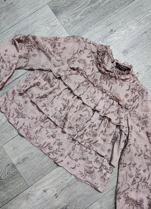 Zara блуза с вышивкой