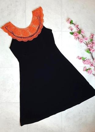 1+1=3 оригинальное черное приталенное платье миди nice.lady, размер 44 - 465 фото