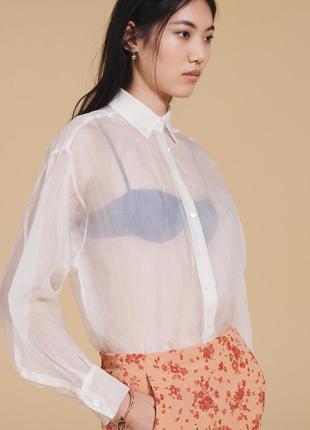 Zara шовкова блуза сорочка шовк, м
