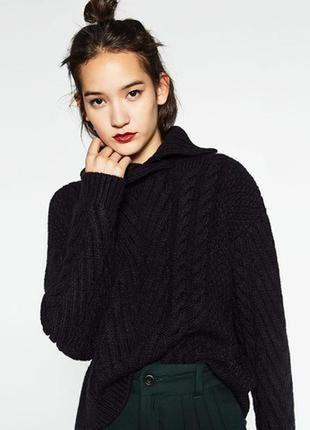 Невероятно комфортный свитер объемной вязки известного испанского бренда zara3 фото