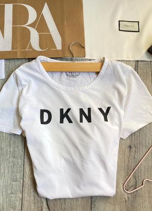 Оригинальная хлопковая футболка dkny3 фото