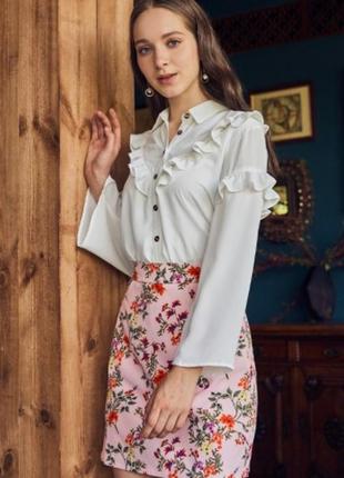 Шикарная юбка жаккардовая в цветочный принт от new look2 фото