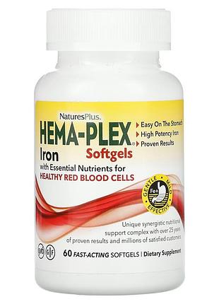 Hema-plex комплекс с железом 60капс быстрого действия naturesplus