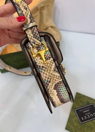 Сумка в стиле gucci питон беж 5