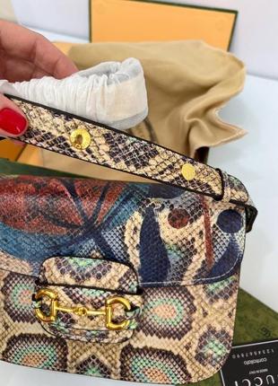 Сумка в стиле gucci питон беж 4