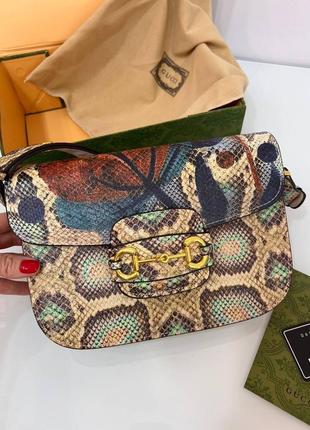 Сумка в стиле gucci питон беж 2