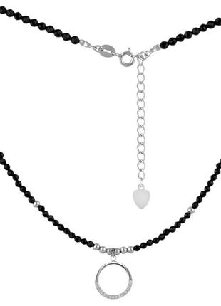 Срібне кольє silverthin з натуральною шпинеллю, вага виробу 7,27 г (2101178) 450500 розмір